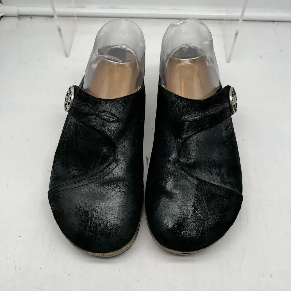 Haflinger Shoes Womens 37 Adventure Slip On Mule Clogs Black Comfort US 6